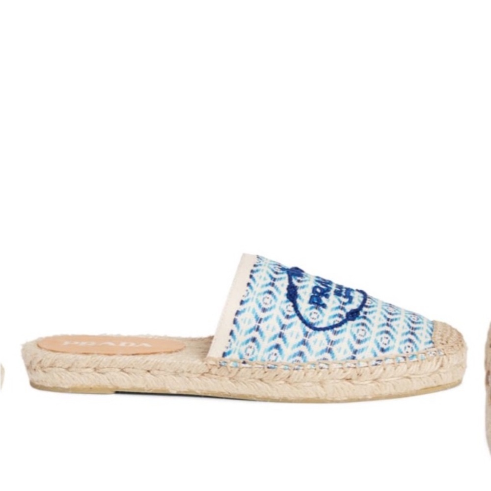 SOLD NWT Prada espadrilles embroidered authentic size 37